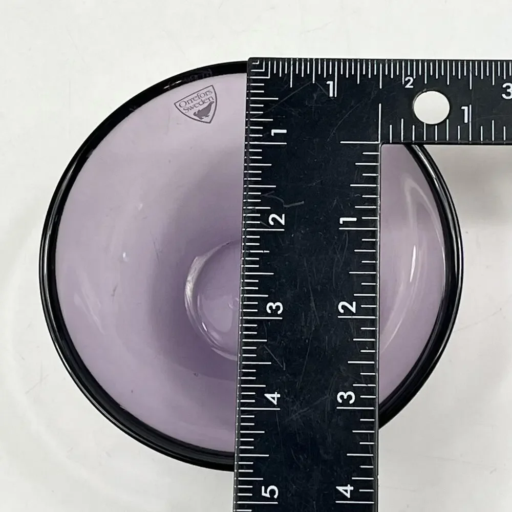 Orrefors Sweden Bowls Set of 4 Purple Amethyst Glass Dessert Serving Home Line